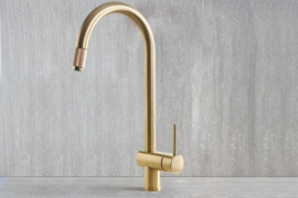 Golden brushed brass faucet VOLTA (8491109)